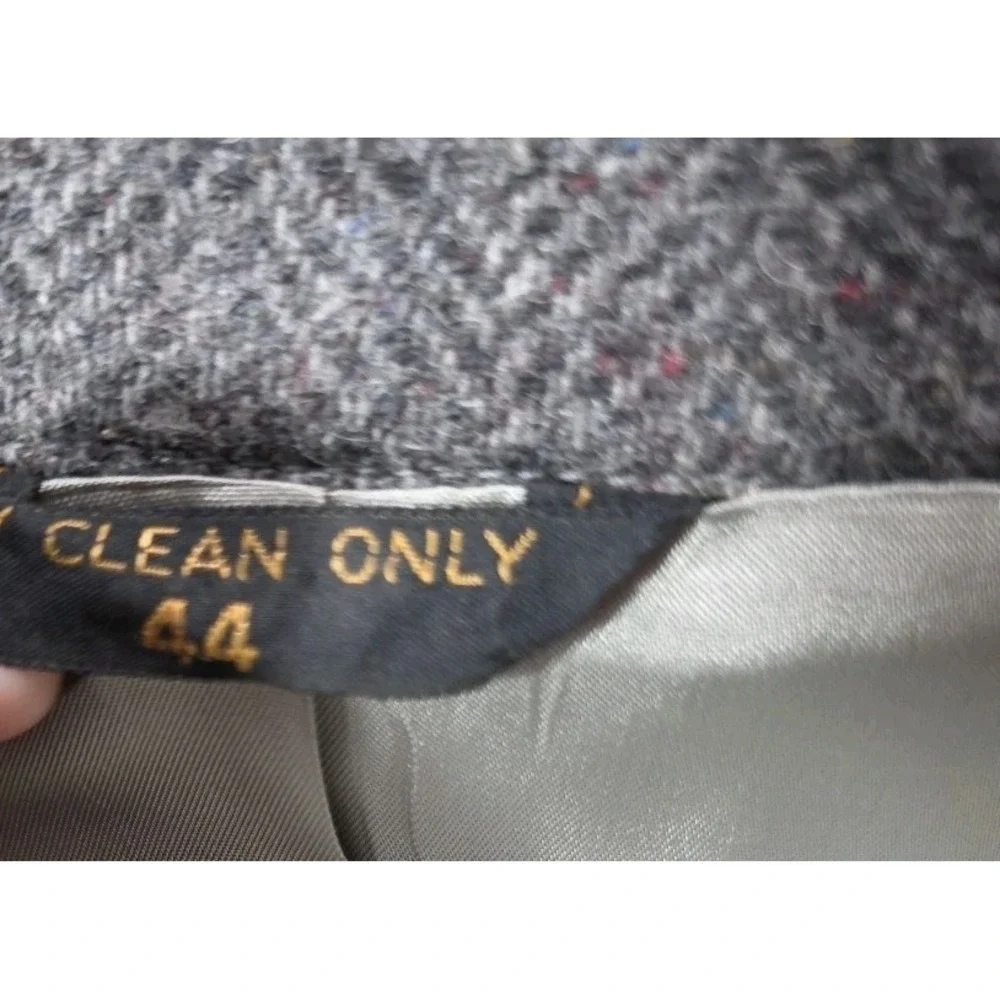 Vintage Imperial Haggar Wool Blazer 44R Gray Herringbone USA $115